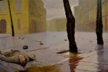 Després de la batalla (detall), Antoni Fillol Granell, 1904, museu de Belles Arts de València