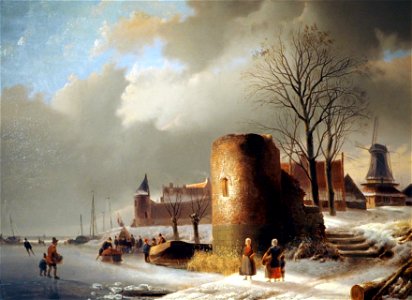 Dutch Artist Dutch Winter Landscape. Free illustration for personal and commercial use.