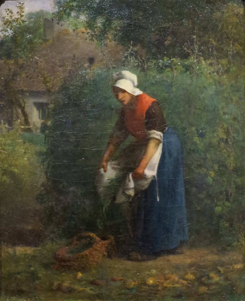 Gathering Beans by Jean-François Millet, Dayton Art Institute