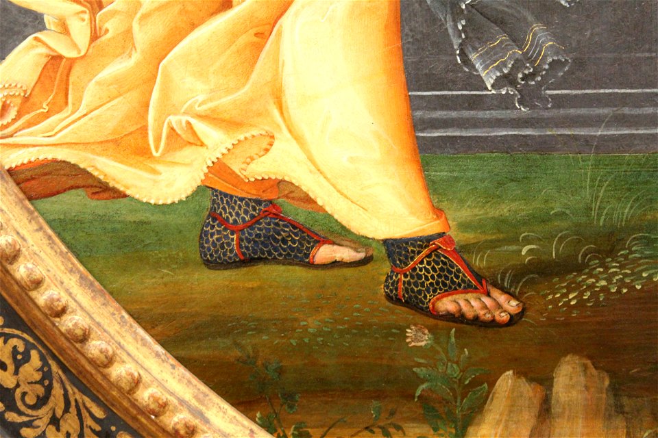 Garbo - Mary with child and two angels playing music - detail 2 - Gemäldegalerie Berlin