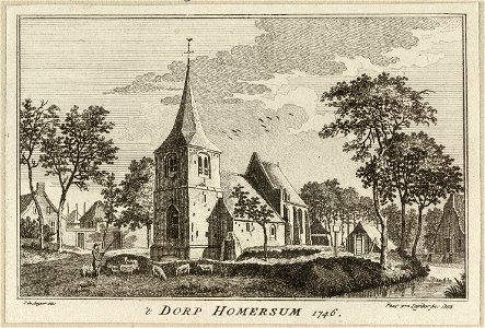 Dorpsgezicht met de kerk te Hommersum, 1746. NL-HlmNHA 1477 53009612