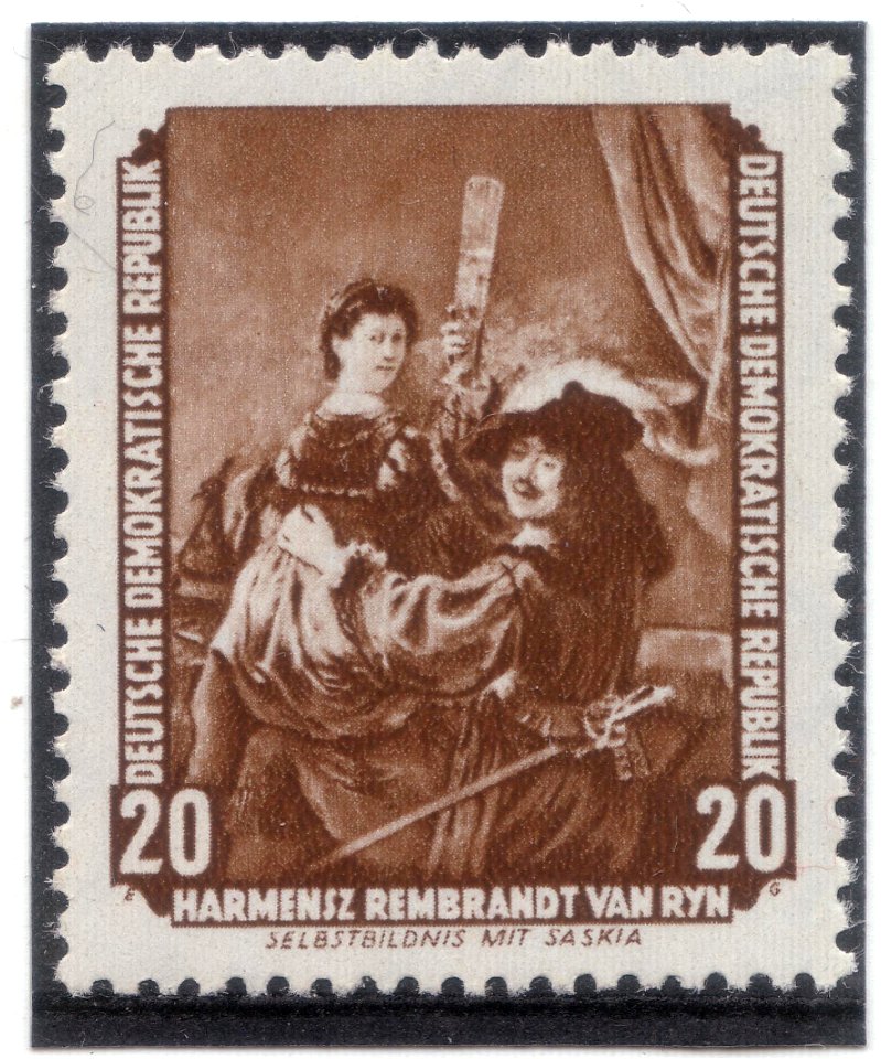 GDR-stamp Rembrandt 1955 Mi. 507