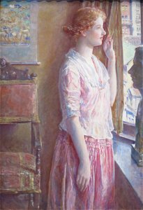 Easter Morning (Portrait at a New York Window) by Frederick Childe Hassam