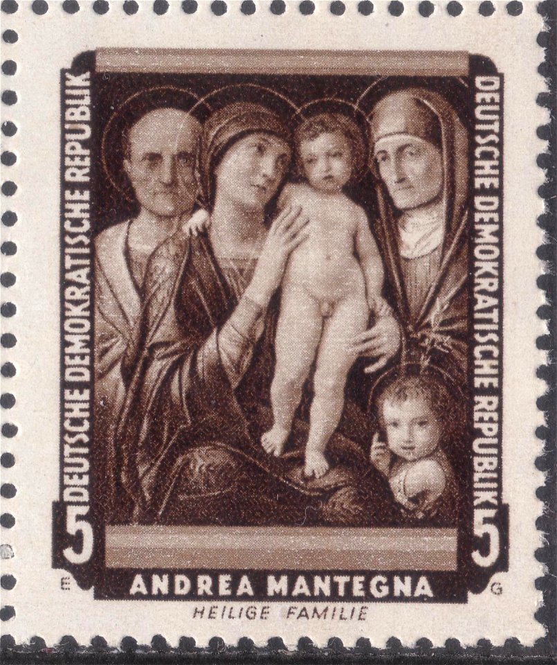 GDR-stamp Hl. Familie Mantegna 1957 Mi. 586
