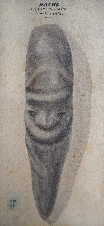 Hache à figure fouilles Morel