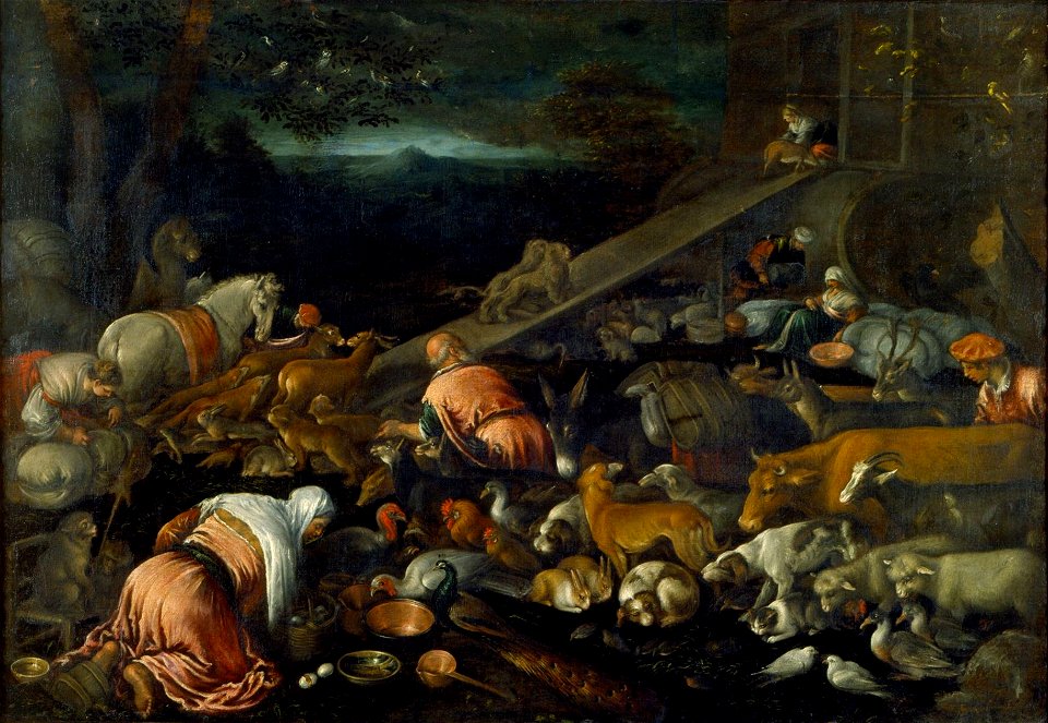 Gerolamo Bassano - Entrada de Animais na Arca de Noé, 1590-1620