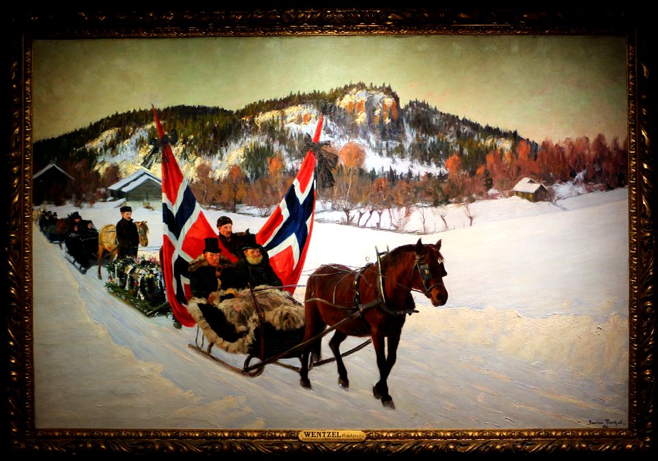 Gustav wentzel, sepoltura di un marinaio nella campagna norvegese, 1896