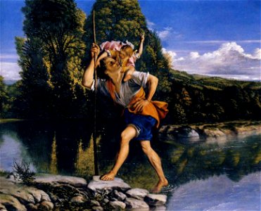 Orazio Gentileschi - Saint Christopher. Free illustration for personal and commercial use.
