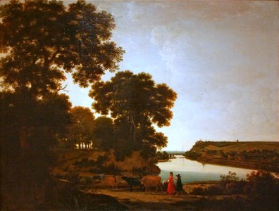 Joris van der Haagen - Gezicht over de Maas op Slavante bij Maastricht