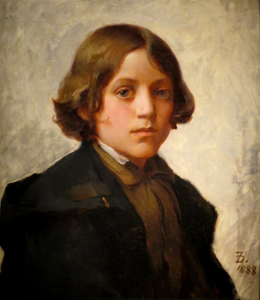 'Boy Wearing Cloak' by Frank Duveneck, 1888, Cincinnati Art Museum