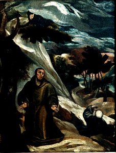 El Greco follower - Saint Francis in a landscape MLGMF01542 P