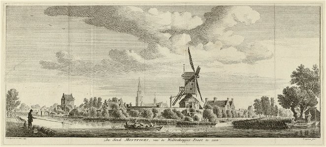Gezicht op De Stad Montfoort, van de Willeskopper-Poort te zien. NL-HlmNHA 1477 53011987