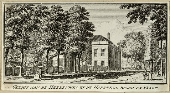 Gezicht op het huis van de buitenplaats 'Bos en Vaart'. NL-HlmNHA 1477 53011853