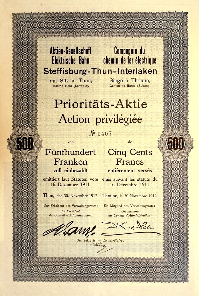 Elektr. Bahn Steffisburg-Thun-Interlaken 1911