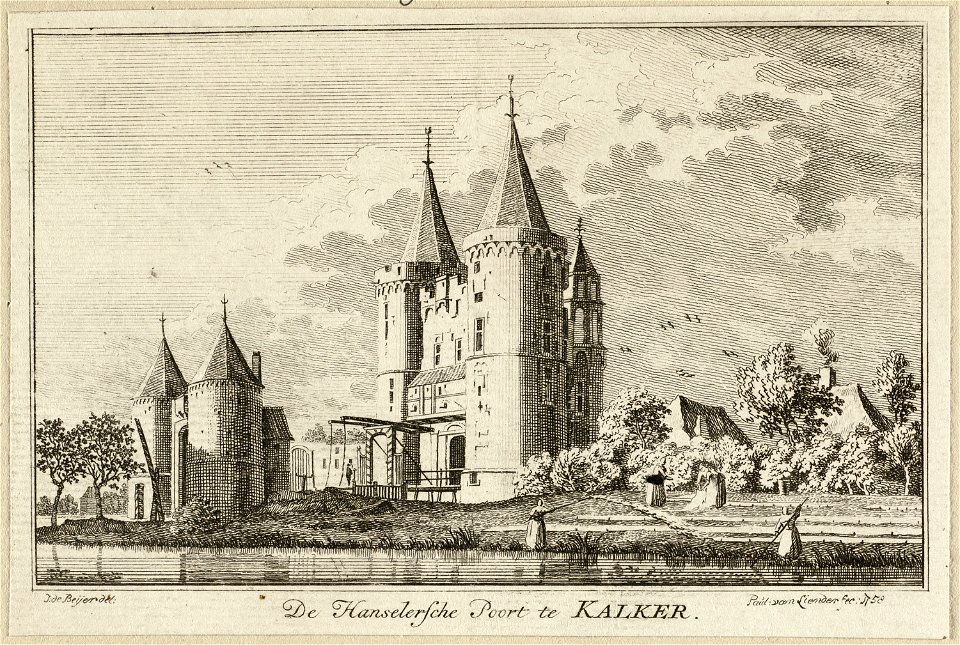 Gezicht op de Hanselersche poort te Kalkar. NL-HlmNHA 1477 53009615