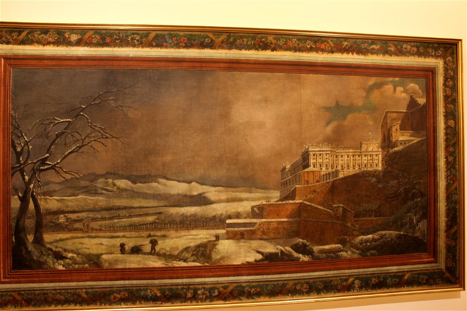 El Palacio Real desde la Cuesta de la Vega. Museo de Historia de Madrid