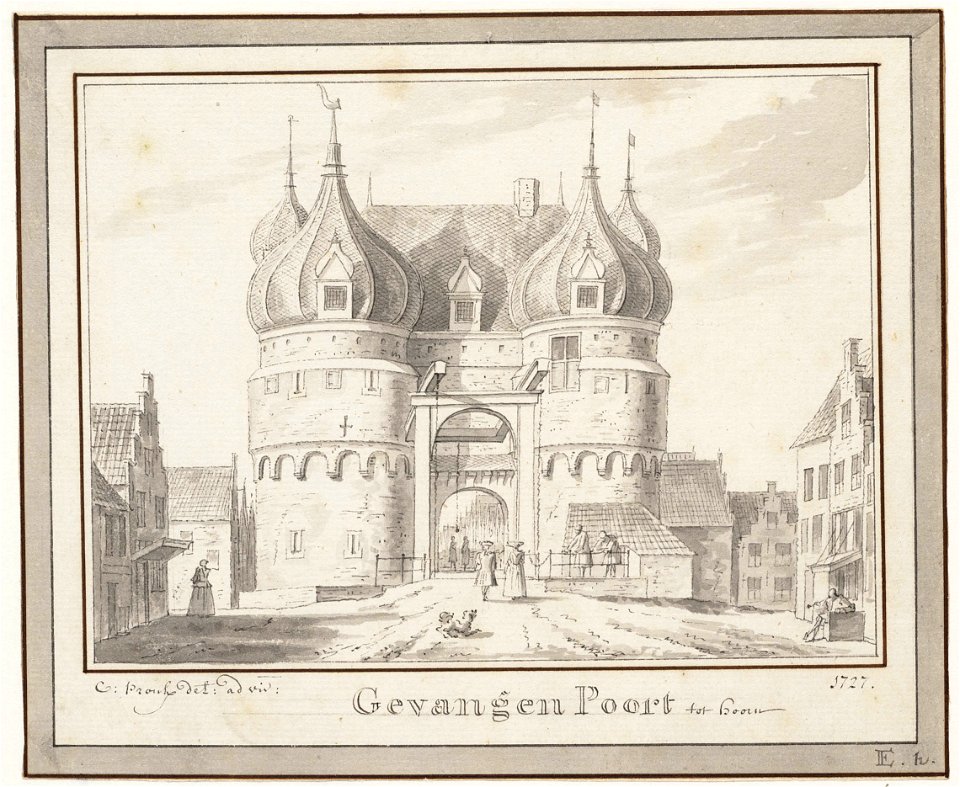 Gevangen Poort door Cornelis Pronk
