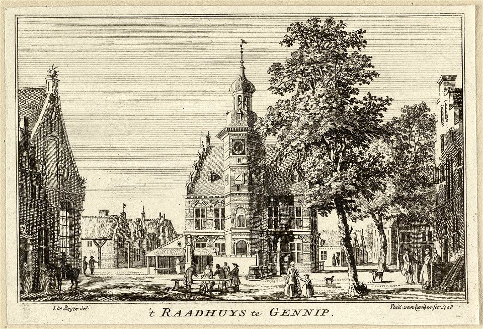 Gezicht op het raadhuis van Gennep. NL-HlmNHA 1477 53009626