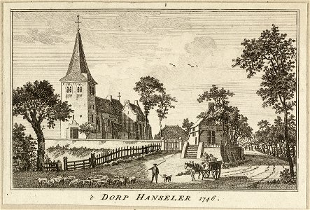 Gezicht in het dorp Hanselaer, 1746. NL-HlmNHA 1477 53009610