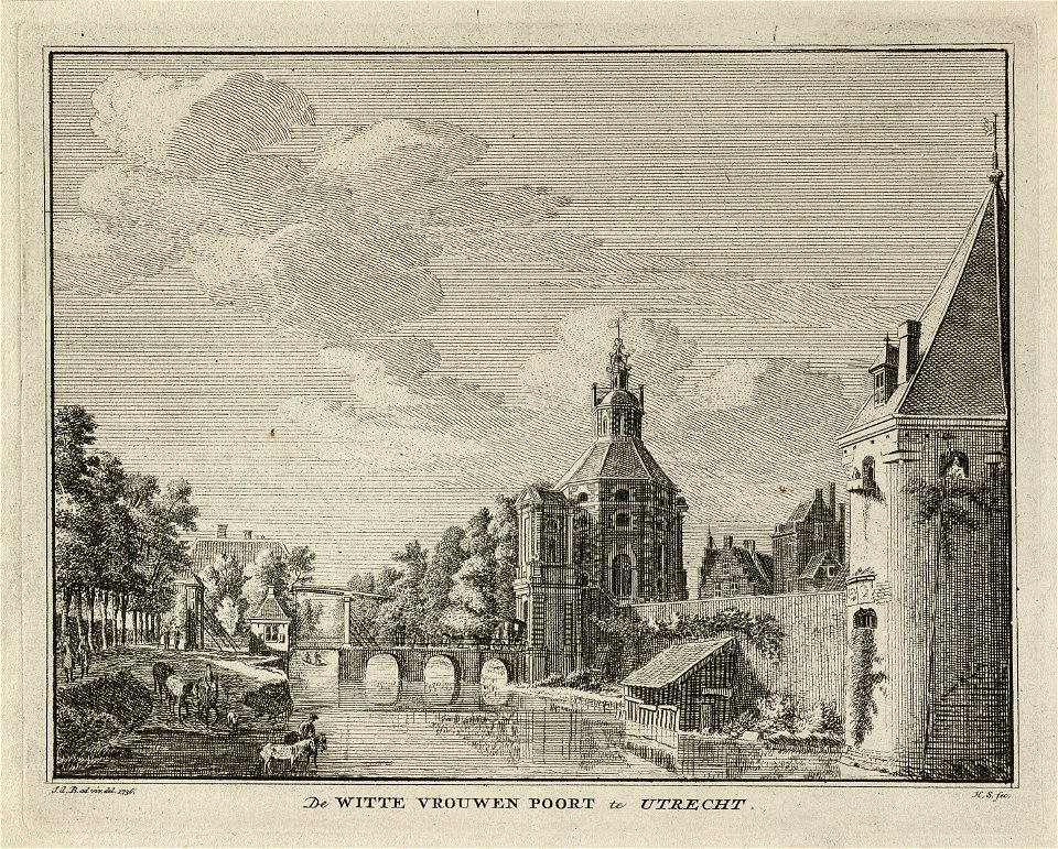 Gezicht op De Witte vrouwen poort te Utrecht. NL-HlmNHA 1477 53011988