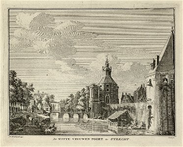 Gezicht op De Witte vrouwen poort te Utrecht. NL-HlmNHA 1477 53011988
