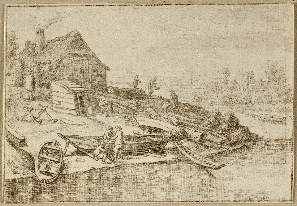 Gezicht op een scheepstimmerwerf. NL-HlmNHA 1477 53012049