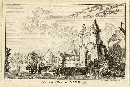 Gezicht op de Loopoort te Uedem Udem, 1744. NL-HlmNHA 1477 53009631