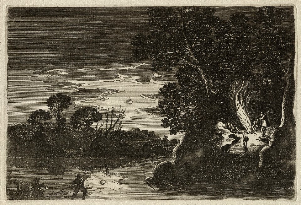 Figuren rond een kampvuur. NL-HlmNHA 1477 53011633