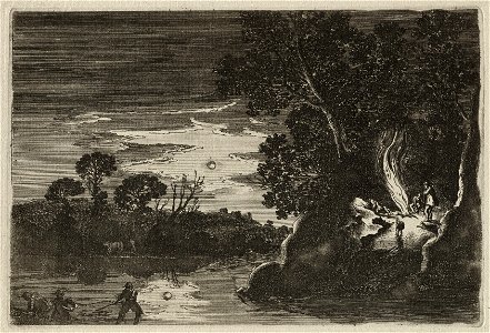 Figuren rond een kampvuur. NL-HlmNHA 1477 53011633