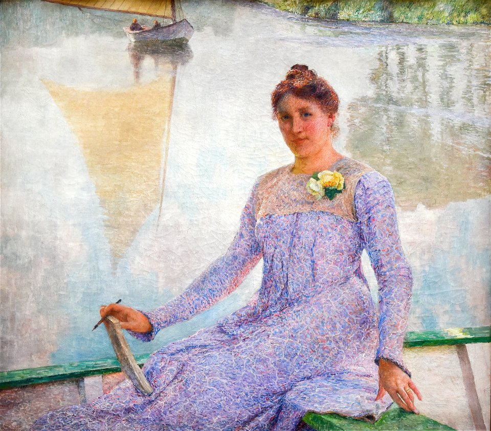 Emile Claus (1849-1924) Portret van de kunstenares Anna De Weert (1899) MSK Gent 22-10-2017 11-50-20
