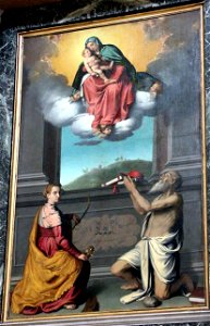 Giovan battista moroni, madonna e santi, 1576