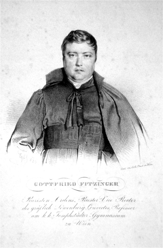Gottfried Fitzinger 1833 Litho