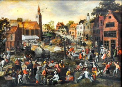 Gillis Mostaert (1534-1598) - Sint-Joriskermis MSK Gent 22-11-2015. Free illustration for personal and commercial use.