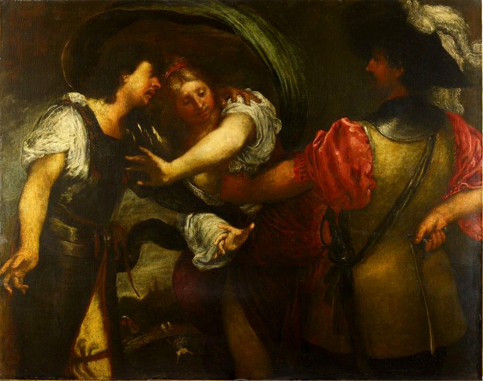 Gerolamo Forabosco or Giuseppe Caletti - Scene of jealousy