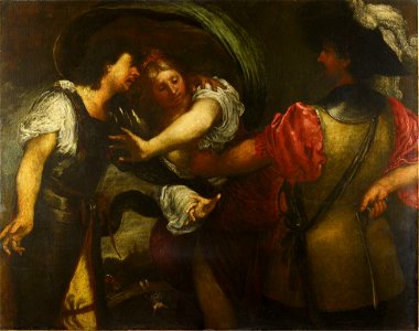 Gerolamo Forabosco or Giuseppe Caletti - Scene of jealousy