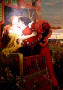 Madox Brown-Romeo & Juliet. Free illustration for personal and commercial use.