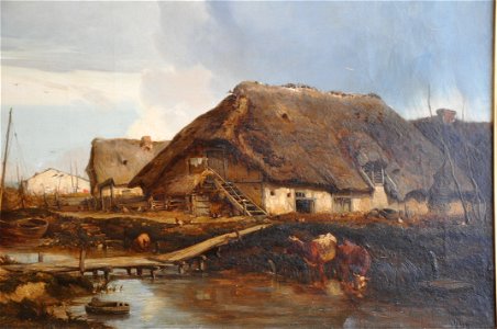 Camille Flers, cabane de pêcheurs, 1848