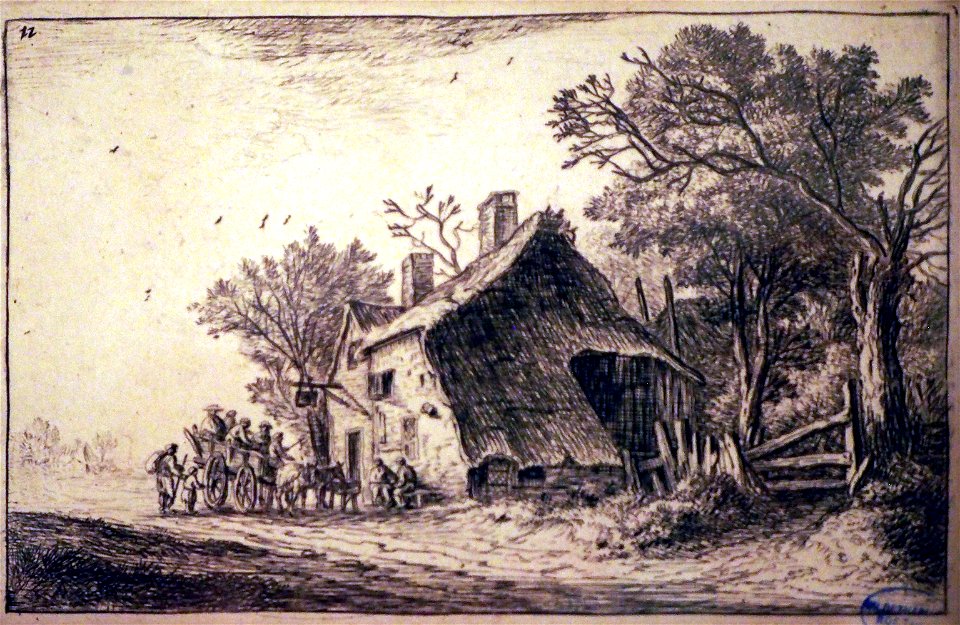 Everdingen Landscape with Tavern