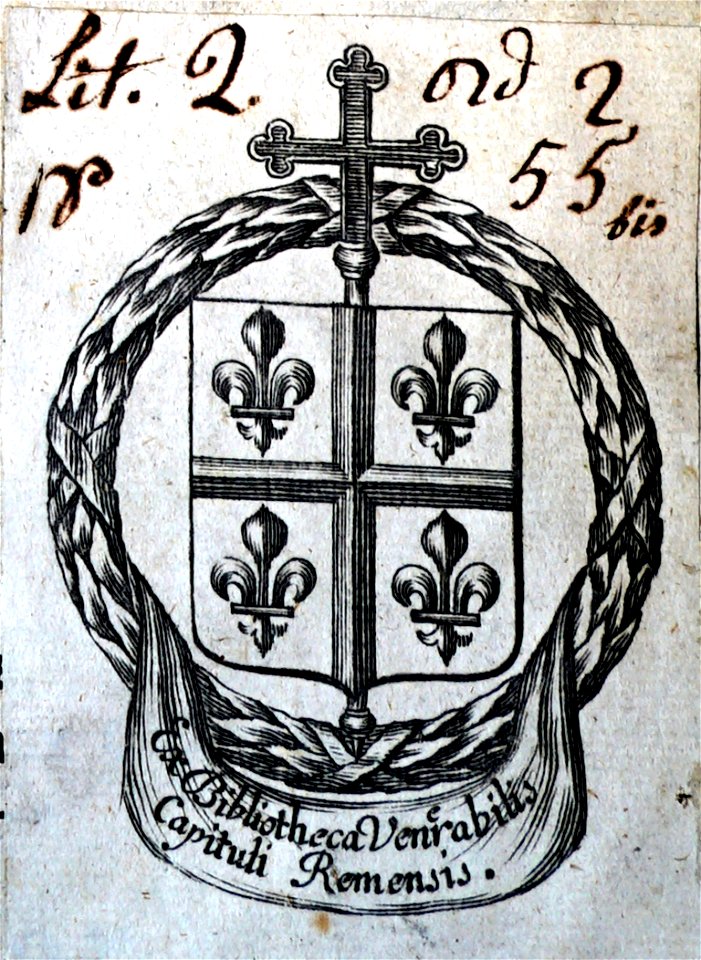 Ex libris bibliothèque chapitre cathédrale Reims 04540