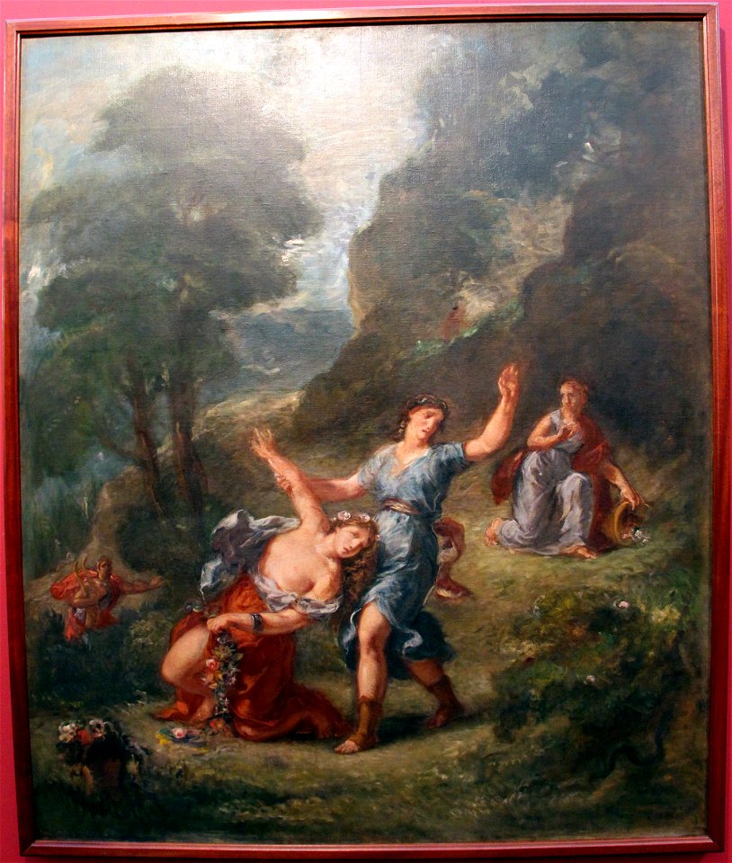 Eugène delacroix, quattro stagioni hartmann, primavera con morte di euridice, 1856-63 ca.