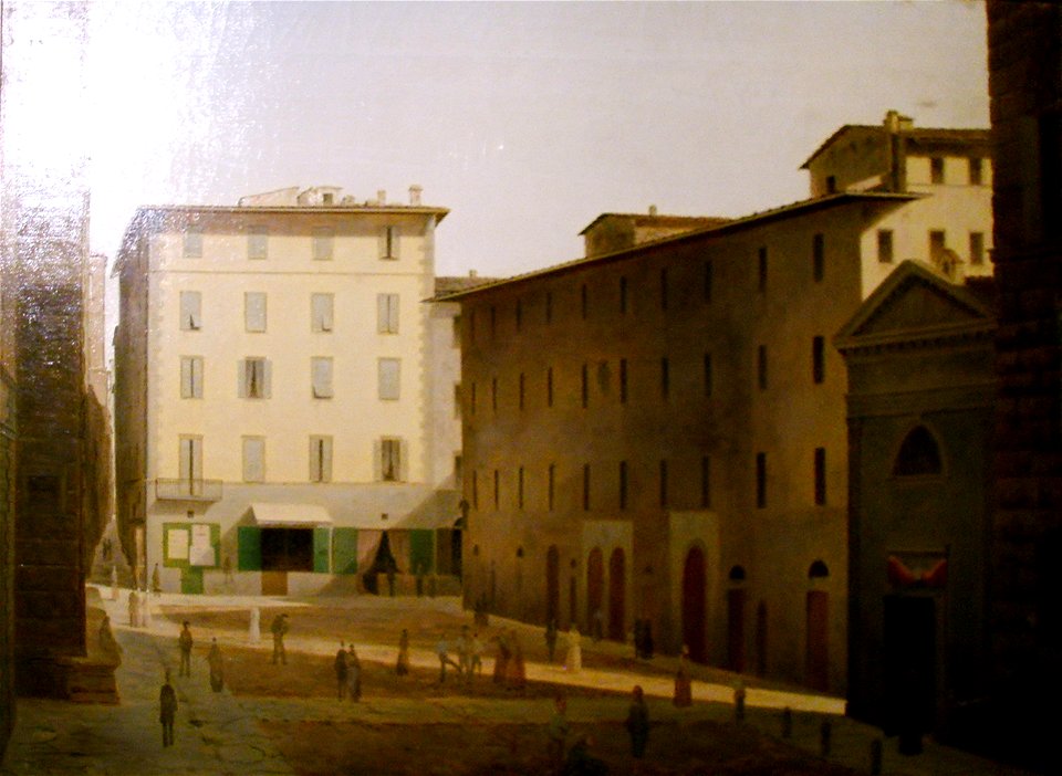 Fabio borbottoni, 1820-1902, piazza delle cipolle (santa maria degli Ughi)