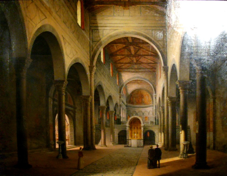 Fabio borbottoni, 1820-1902, interno di san miniato al monte
