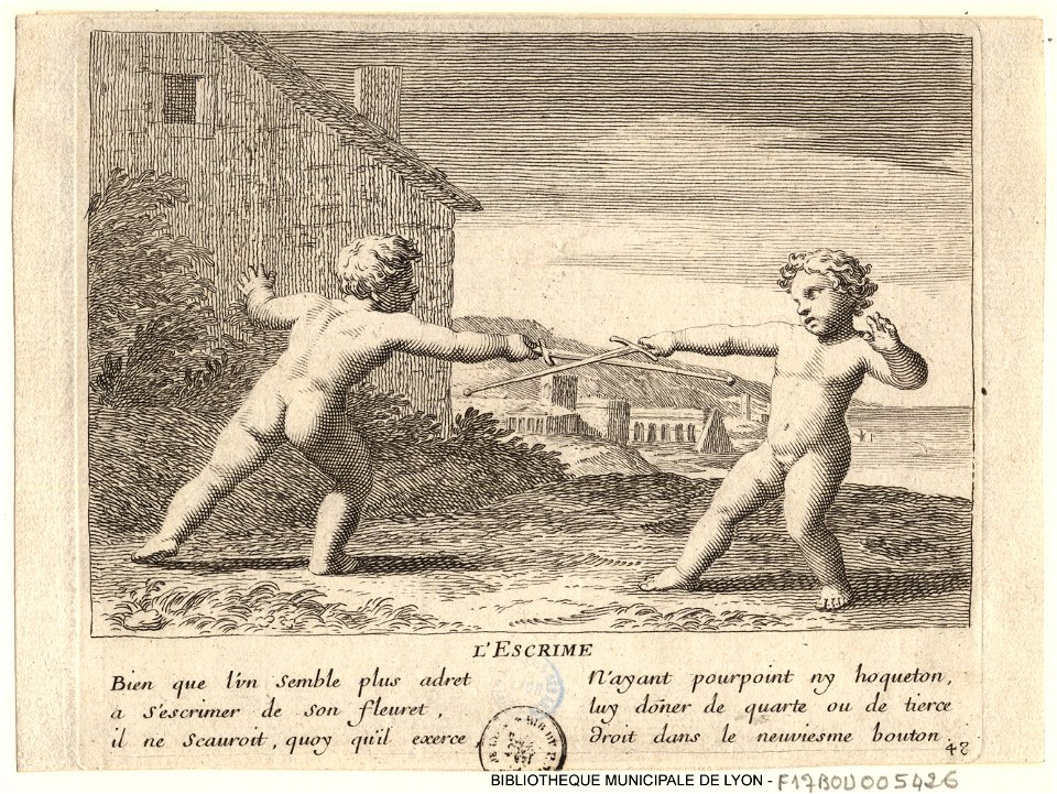 Escrime, Les jeux et plaisirs de l'enfance, c.1641-1657