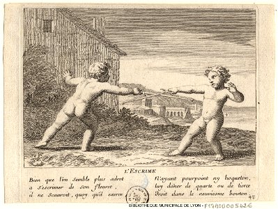 Escrime, Les jeux et plaisirs de l'enfance, c.1641-1657