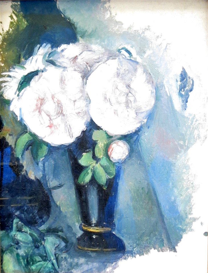 Flowers in a Blue Vase by Paul Cézanne, 1880