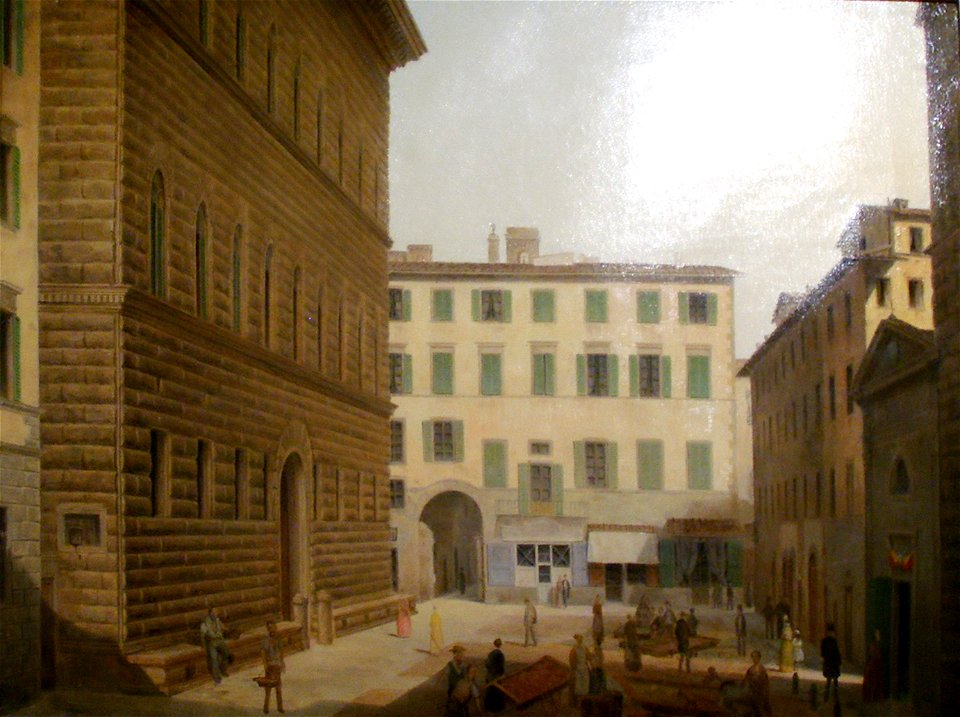 Fabio Borbottoni 1820 1902 Piazza Delle Cipolle Free Stock Illustrations Creazilla 5722