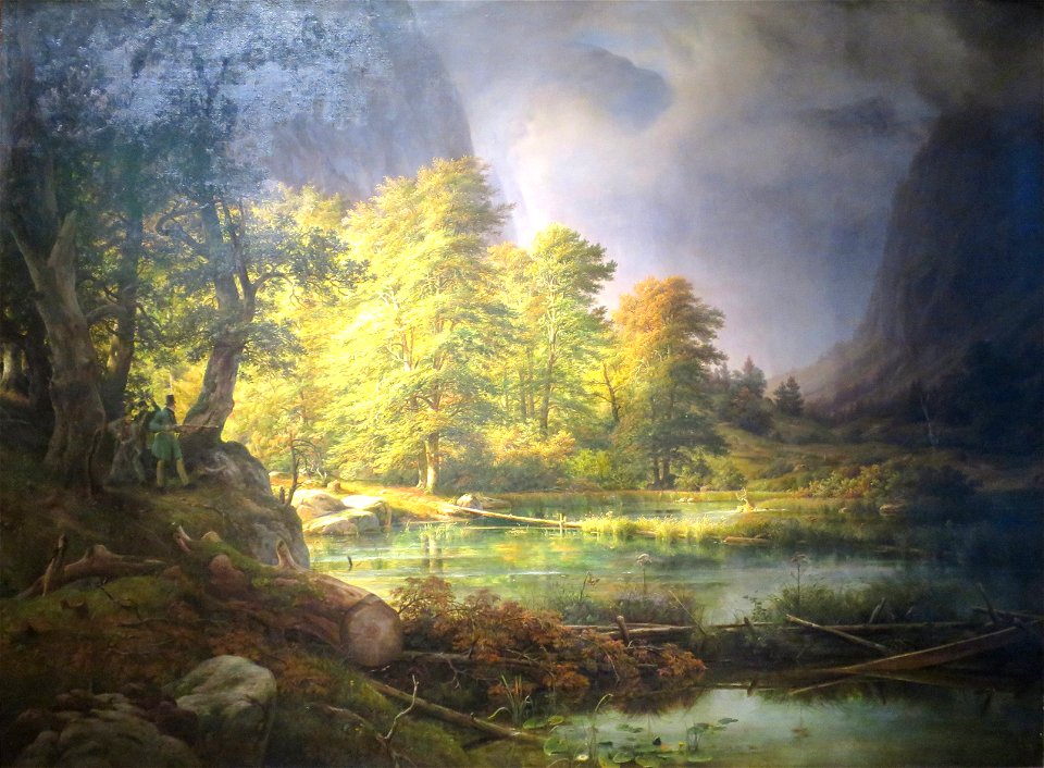 'Hunting at Königsee' by Thomas Fearnley, Bergen Kunstmuseum