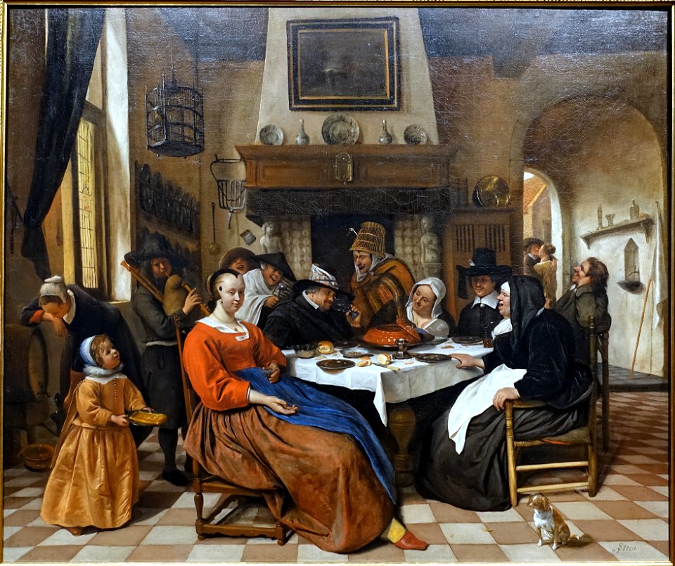 Epiphany, Jan Havicksz Steen, c. 1664, oil on canvas - Villa Vauban - Luxembourg City - DSC06630