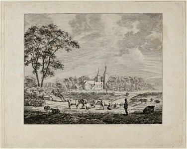 Gezicht op het Oude Slot te Heemstede. NL-HlmNHA 1477 53010865