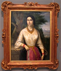 Gheorghe tattarescu, ritratto di donna con collana, 1853
